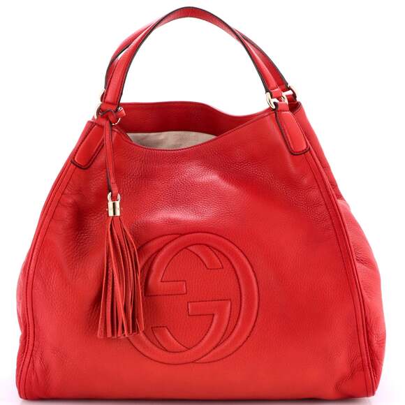 Gucci Soho Shoulder Bag Leather Large #187084G16B - Picture 1 of 7